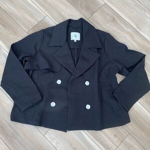 Betabrand cropped Black Blazer